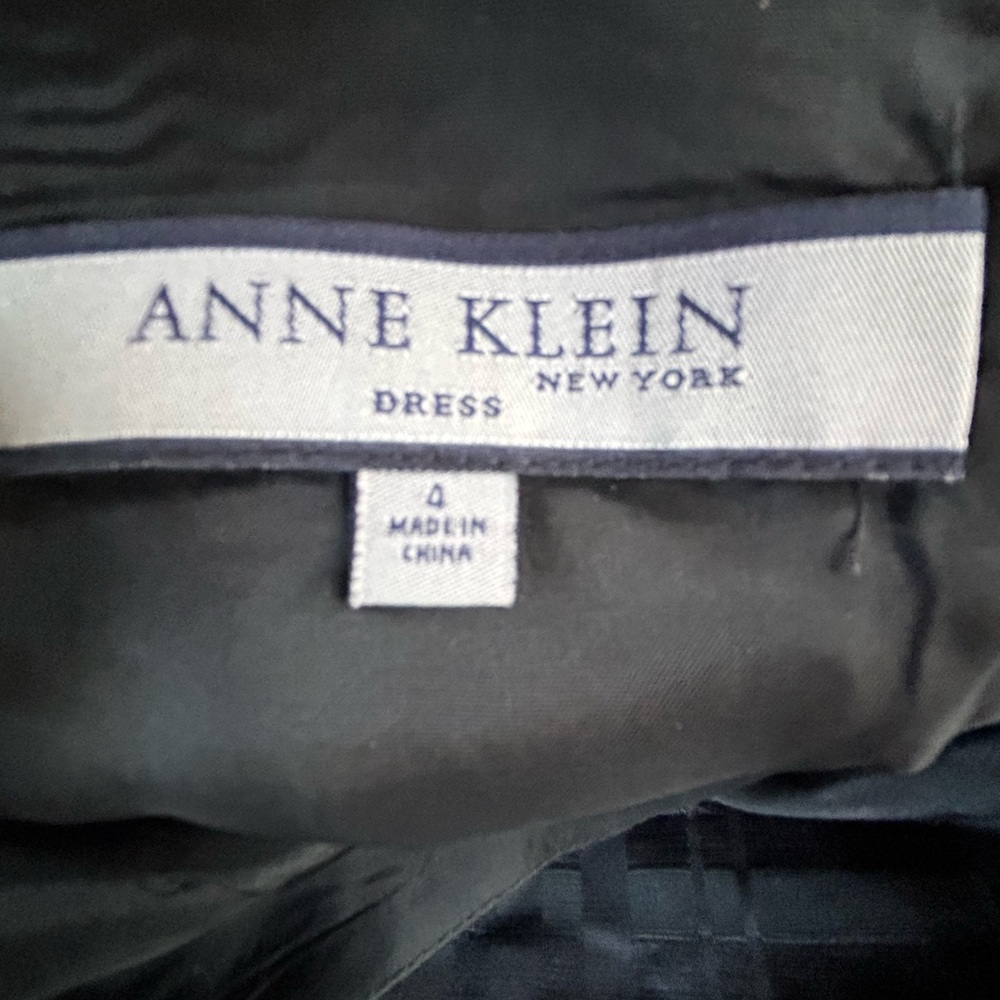 Anne Klein Black Sleeveless Plaid Sheath Dress – Size 4 - Picture 2 of 6